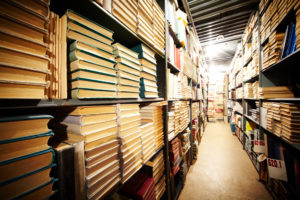 library bookshelves