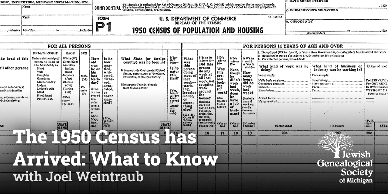 The 1950 Census has Arrived: What to Know with Joel Weintraub